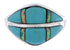 Opal Turquoise Inlay Southwestern Silver Ring Size 8-1/2 MX23348